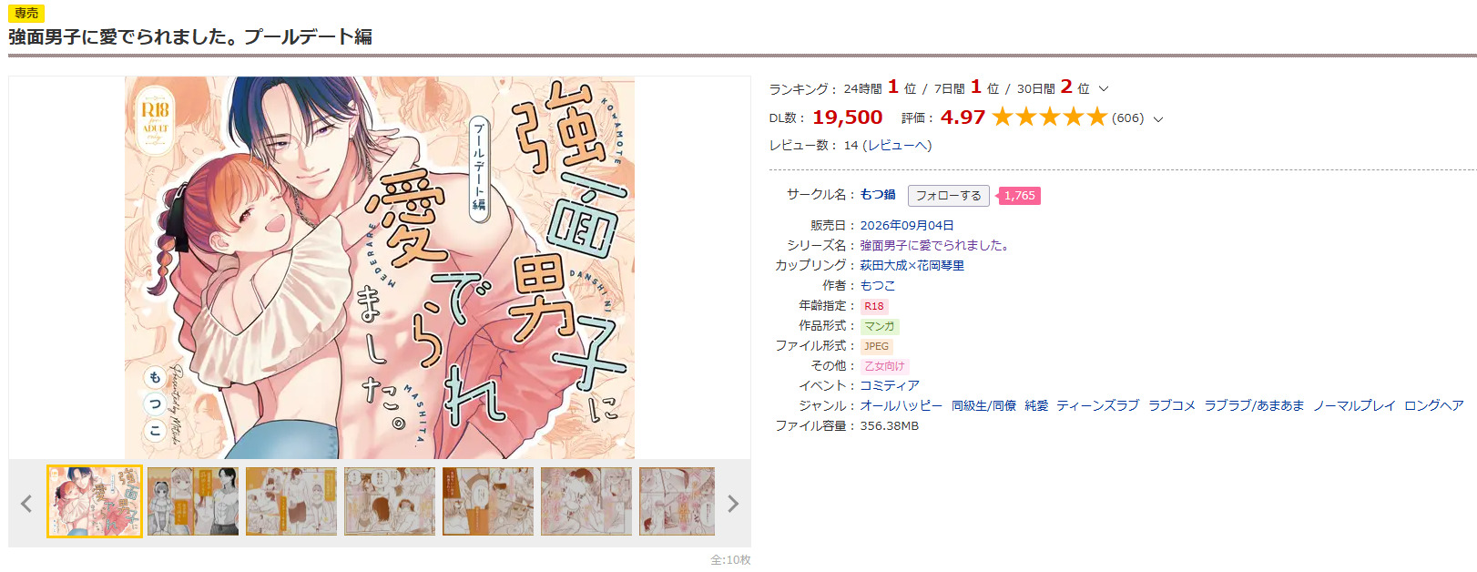 強面男子に愛でられました。プールデート編DLsite